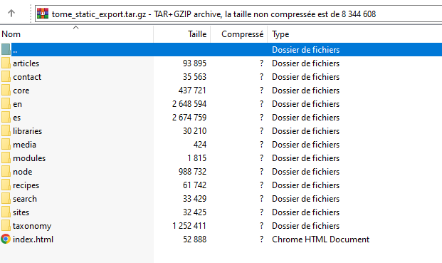 archive statique du site